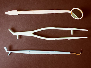 Image showing Retro look Dentist tools