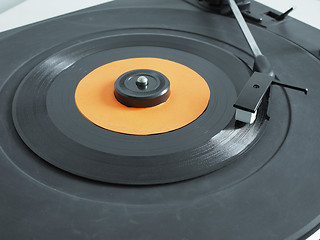 Image showing Vinyl record on turntable