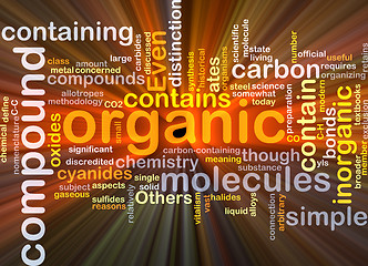 Image showing Organic compound background concept glowing