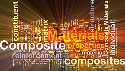 Image showing Composite materials background concept glowing