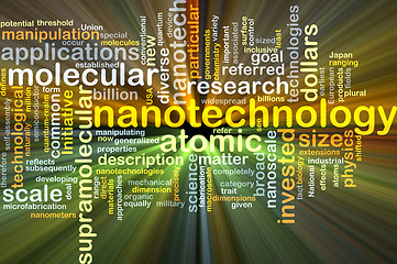 Image showing Nanotechnology background concept glowing