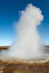 Image showing Erupting geyser