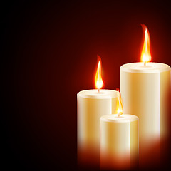 Image showing Candles on dark background. EPS 10