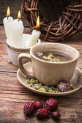 Image showing healing with chamomile broth