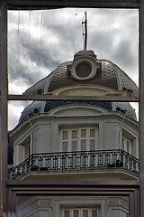 Image showing reflex of a palace in a window