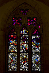 Image showing the colored rose window