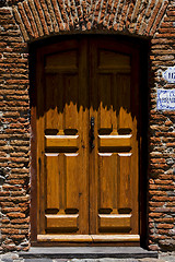 Image showing  old door  in colonia del sacramento 