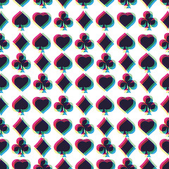Image showing Seamless pattern with card suits. 