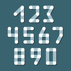 Image showing Numbers set modern style. Icons. Vector illustration.