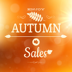 Image showing Autumn sale poster background. EPS 10