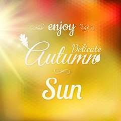 Image showing Autumn Modern Typographical Background. EPS 10