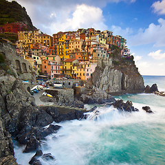 Image showing Manarola fisherman village in Cinque Terre, Italy 