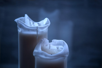Image showing Extinct candles in blue