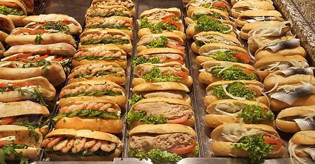 Image showing Fresh sandwiches