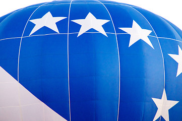 Image showing blue and white hot air balloon