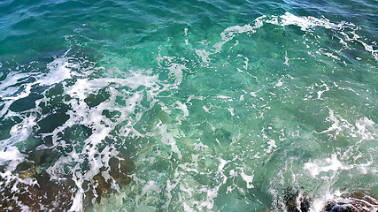 Image showing Transparent sea water background