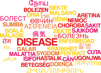 Image showing Disease multilanguage wordcloud background concept