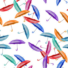 Image showing Seamless pattern with umbrellas. EPS 10