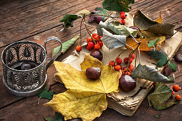 Image showing autumn leaf fall