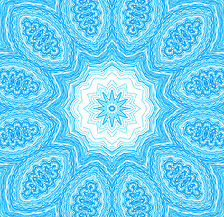 Image showing Abstract blue concentric pattern