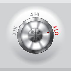 Image showing Metallic differential control panel