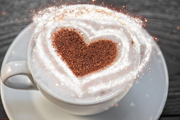 Image showing Coffee heart shape