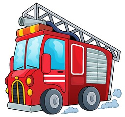 Image showing Fire truck theme image 1