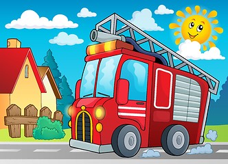 Image showing Fire truck theme image 2