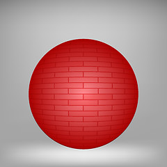 Image showing Red Brick Sphere