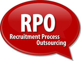 Image showing RPO acronym word speech bubble illustration