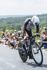 Image showing The Cyclist Samuel Dumoulin - Tour de France 2014