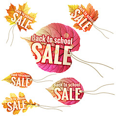 Image showing Back to School Sale tags. EPS 10