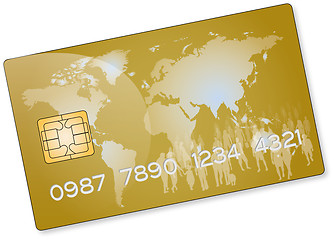 Image showing Gold credit card