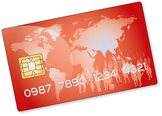 Image showing Red credit card