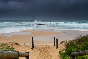 Image showing Mona Vale Rockpool in a 3 metre swell