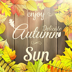 Image showing Autumn typography poster. EPS 10