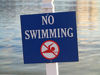 Image showing No Swimming Sign