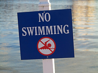 Image showing No Swimming Sign