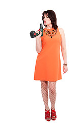 Image showing woman with screwdriver