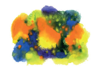 Image showing Bright abstract color blots