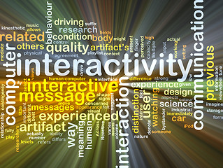Image showing Interactivity background concept glowing