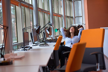 Image showing Modern business woman in the office