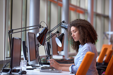 Image showing Modern business woman in the office