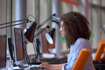 Image showing Modern business woman in the office