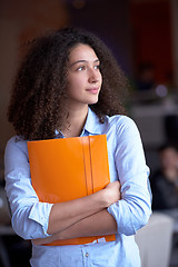 Image showing Modern business woman in the office