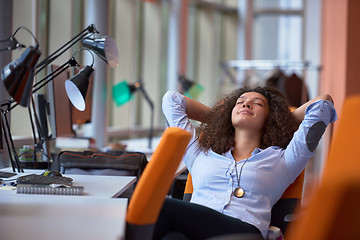 Image showing Modern business woman in the office