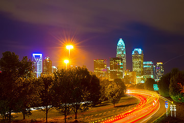 Image showing Downtown of Charlotte  North Carolina skyline