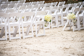 Image showing wedding isle on white sand