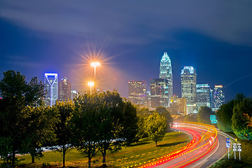 Image showing Downtown of Charlotte  North Carolina skyline