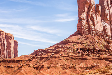 Image showing Monument valley under the blue sky